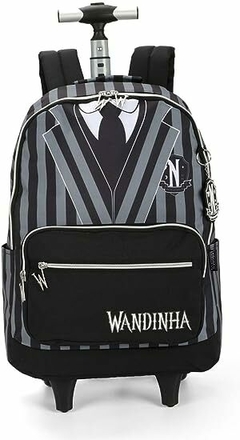 Mochila de rodinha juvenil feminina Wandinha - Luxcel