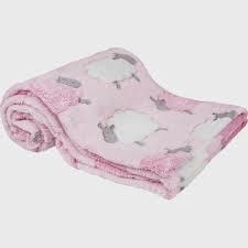 Mantinha para Bebê Ovelhinha Rosa - comprar online