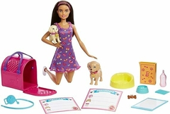 Barbie Conjunto de Brinquedo Adota um Cachorrinho Loira
