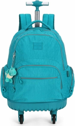 Mochila 4 Rodinhas Giro 360 Crinkle Notebook Up4you Pelucia MC47157UP Verde