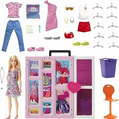Barbie Fashion & Beauty Conjunto de Brinquedo Novo armário dos sonhos com boneca Barbie para crianças a partir de 3 anos