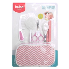 Kit Estojo Cuidados Baby Buba Escova Com Cerdas Macias Rosa - comprar online