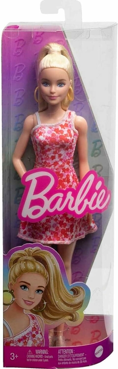 Boneca Barbie Fashionistas 205 Vestido Floral HJT02 - Mattel - DecorToys Presentes & Brinquedos