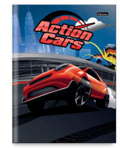 CADERNO ACTION CARS 1/4