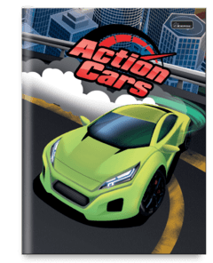 CADERNO ACTION CARS 1/4