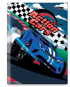 CADERNO ACTION CARS 1/4