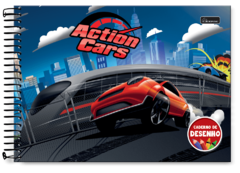 CADERNO DE DESENHO ACTION CARS