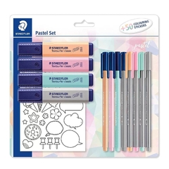 Kit Canetas e Marcadores Pastel 12 unidades - Staedtler