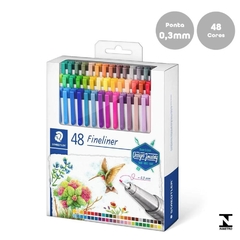 Caneta Staedtler 48 Cores Triplus Fineliner Design Journey