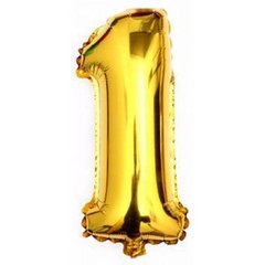 Balão Metalizado Numero 1 Dourado 70cm