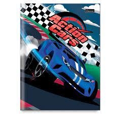 Caderno brochura Action Cars 96 folhas - comprar online