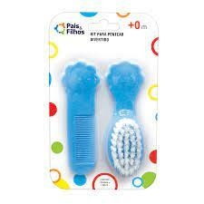 Kit para Pentear Azul - Pais e Filhos