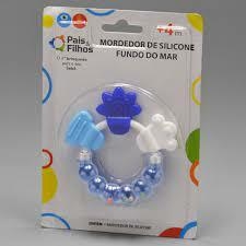 Mordedor Silicone Fundo do Mar Azul - Pais e Filhos