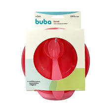 Kit Prato Bowl com Tampa e Colher 300ml Rosa - Buba - comprar online