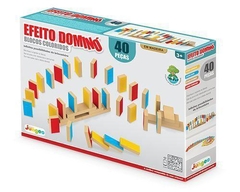 Jogo Efeito Domino Blocos Coloridos 40 Peças - Junges