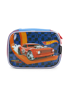 Estojo Box Hot Wheels Speed Club Azul - Luxcel