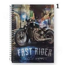 Caderno Espiral Fast Rider 96 folhas - DecorToys Presentes & Brinquedos