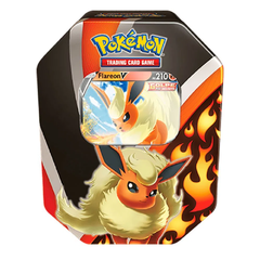 Pokémon Lata Evoluções de Eevee Flareon V 25 Cartas - Copag