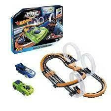 Pista Hot Wheels Triple Sky Loop Wave Racers na internet