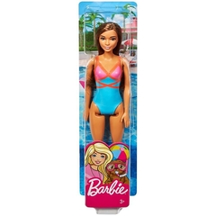 Imagem do Boneca Barbie Praia Morena Clara Maiô Azul GHW40 - Mattel