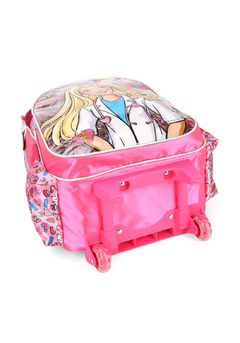 Mochila com Rodinhas Barbie Pet Paetê - Luxcel