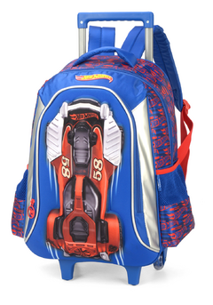 Mochila com Rodinhas Hot Wheels Vermelho - Luxcel - comprar online