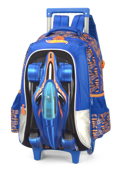 Mochila com Rodinhas Hot Wheels Laranja - Luxcel - comprar online