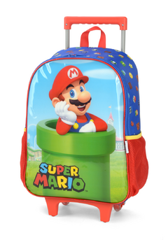 Mochila com Rodinhas Super Mario Azul - Luxcel - comprar online