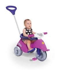 Triciclo Infantil Calesita com Empurrador - Passeio e Pedal Lelicita