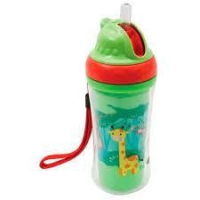 Copo Infantil com Tampa e Canudo Parede Dupla 250ml Animais Buba - comprar online