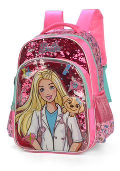 Mochila Escolar Barbie Pet Paetê - Luxcel - comprar online