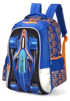 Mochila Escolar Hot Wheels 3D Laranja - Luxcel - comprar online