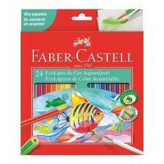 Lápis De Cor Aquarelável 24 Cores Ecolápis Faber-castell