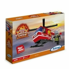 Blocos De Montar Bombeiros Helicóptero - 105 Peças - Colorido - 2587 - Xalingo - comprar online