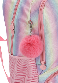 Mochila com Rodinhas Barbie Rosa Glow Arco-Íris - Luxcel - loja online