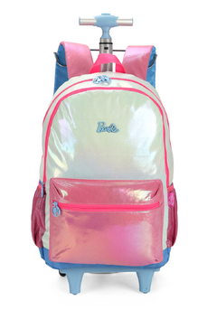 Mochila com Rodinhas Barbie Azul Holográfica - Luxcel - comprar online