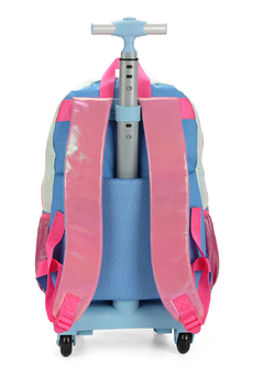 Imagem do Mochila com Rodinhas Barbie Azul Holográfica - Luxcel