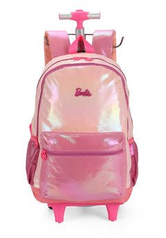 Mochila com Rodinhas Barbie Pink Holográfica - Luxcel - comprar online