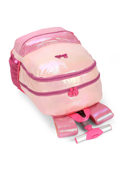 Mochila com Rodinhas Barbie Pink Holográfica - Luxcel