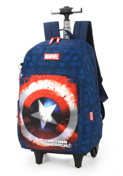 Mochila com Rodinhas Capitão América Avengers - Luxcel na internet