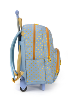 Mochila com Rodinhas Azul Poá Up4You - Luxcel - loja online