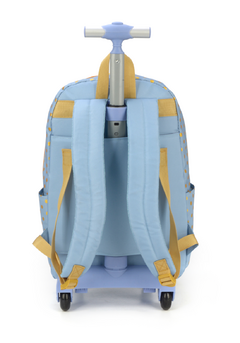 Mochila com Rodinhas Azul Poá Up4You - Luxcel