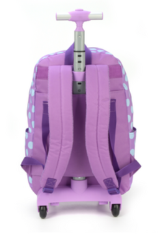 Mochila com Rodinhas Lilás Poá Up4You - Luxcel