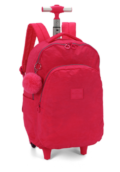 Mochila com Rodinhas Crinkle Pink Up4You - Luxcel