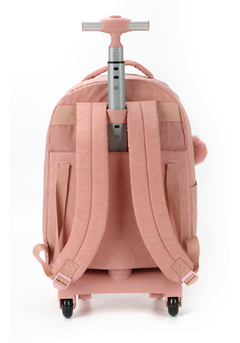 Imagem do Mochila com Rodinhas e Alças Crinkle Nude Up4You - Luxcel