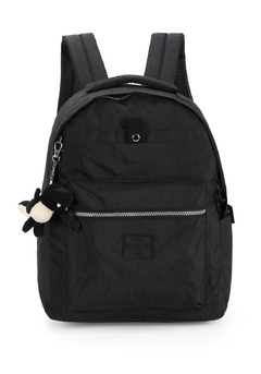 Mochila Escolar Notebook Crinkle com Chaveiro Up4You Preto - Luxcel