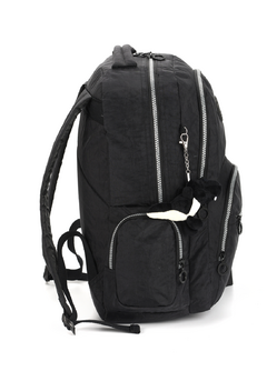 Imagem do Mochila Escolar Notebook Crinkle com Chaveiro Up4You Preto - Luxcel