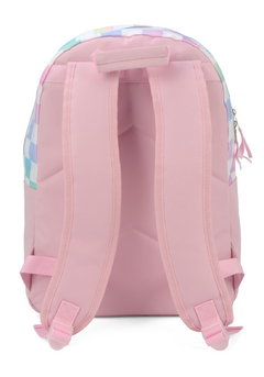 Imagem do Mochila Escolar Quadriculada Rosa Up4You - Luxcel