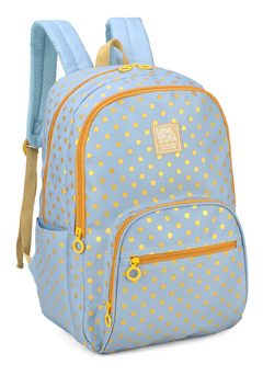 Mochila de Costas UP4YOU Azul com Bolinhas - Luxcel 2024