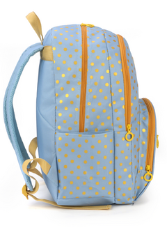 Mochila de Costas UP4YOU Azul com Bolinhas - Luxcel 2024 - DecorToys Presentes & Brinquedos